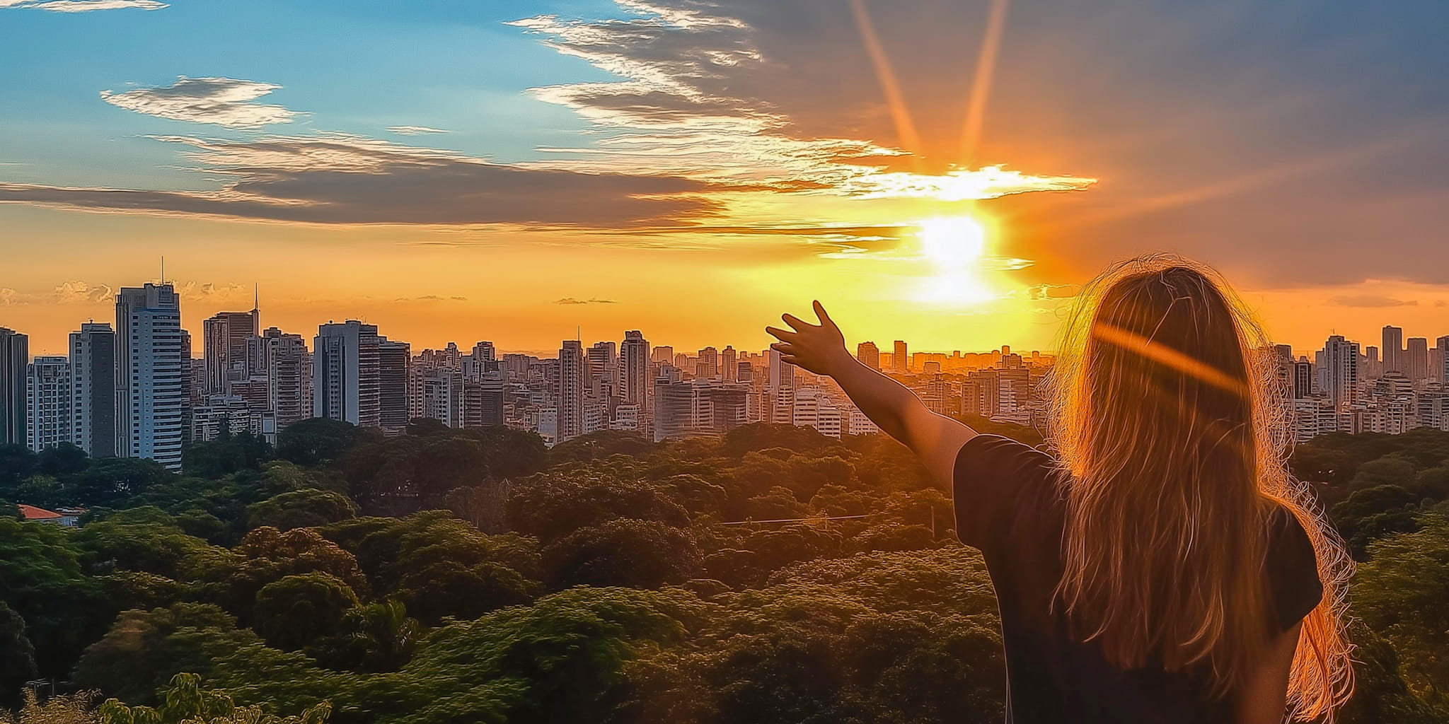 São Paulo Skyline at Sunset
